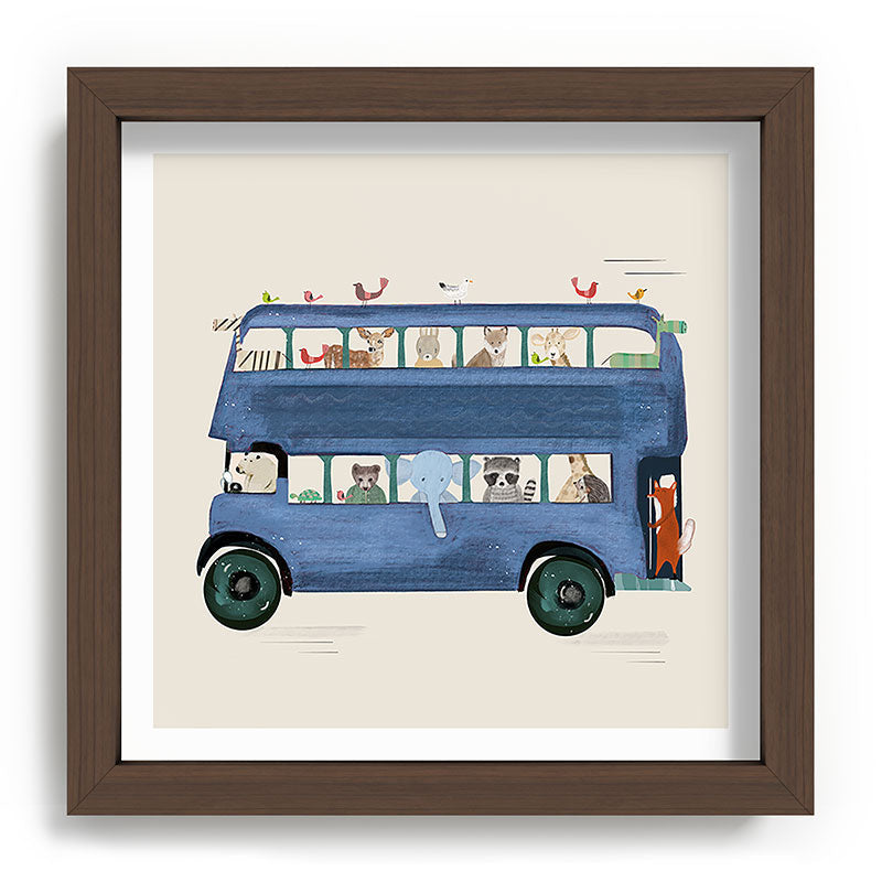 the big blue bus Framed Art Print Gallery Image 98