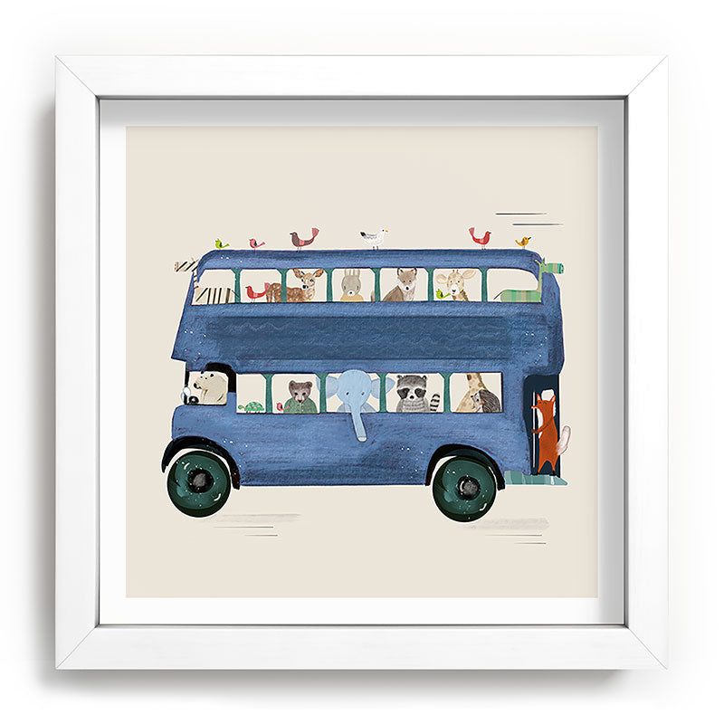 the big blue bus Framed Art Print Gallery Image 114