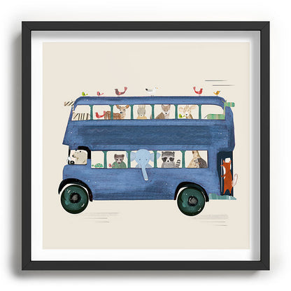 the big blue bus Framed Art Print Gallery Image 93