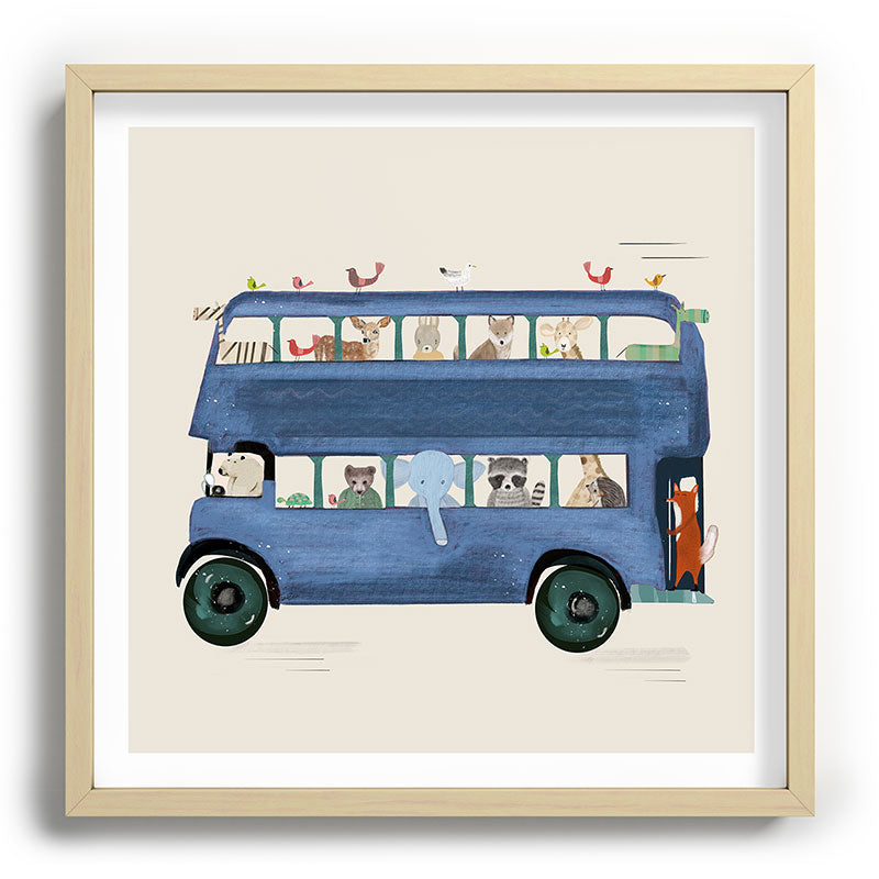 the big blue bus Framed Art Print Gallery Image 109