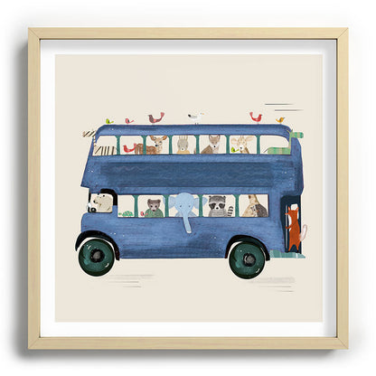 the big blue bus Framed Art Print Gallery Image 109