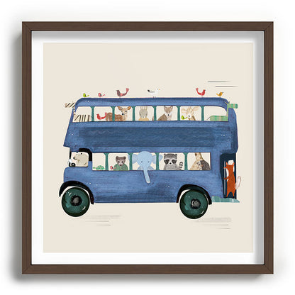 the big blue bus Framed Art Print Gallery Image 101