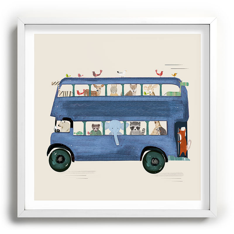 the big blue bus Framed Art Print Gallery Image 118