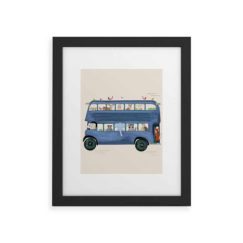 the big blue bus Framed Art Print Gallery Image 40