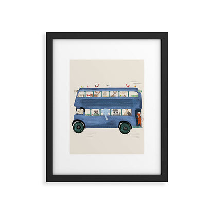 the big blue bus Framed Art Print Gallery Image 1
