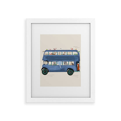 the big blue bus Framed Art Print Gallery Image 73
