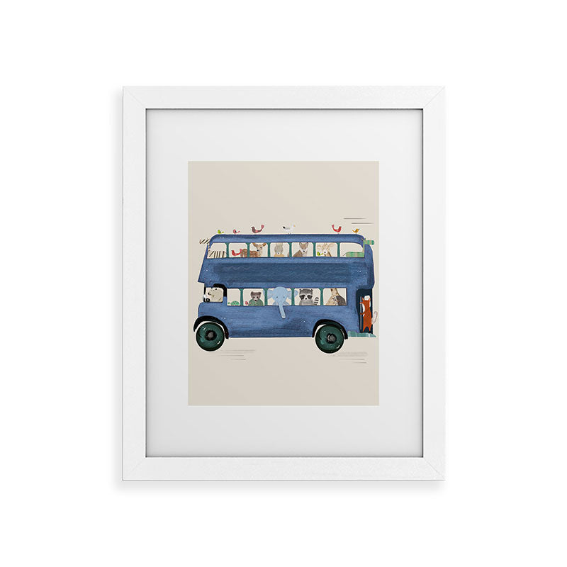 the big blue bus Framed Art Print Gallery Image 69