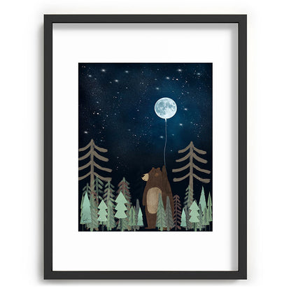 the moon balloon Framed Art Print Gallery Image 83