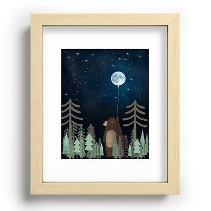 the moon balloon Framed Art Print Gallery Image 95