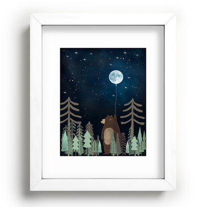 the moon balloon Framed Art Print Gallery Image 103