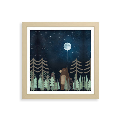 the moon balloon Framed Art Print Gallery Image 71