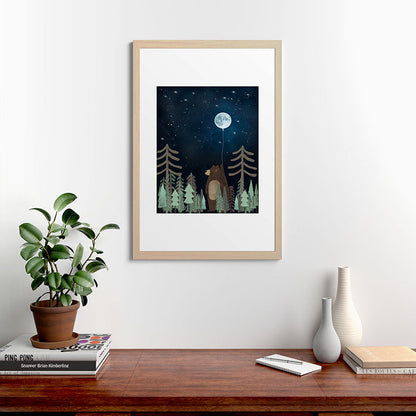 the moon balloon Framed Art Print Gallery Image 65