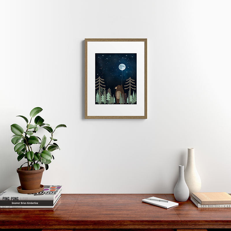 the moon balloon Framed Art Print Gallery Image 16