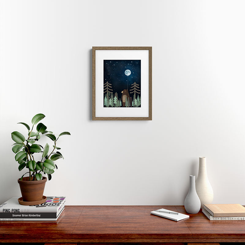 the moon balloon Framed Art Print Gallery Image 15