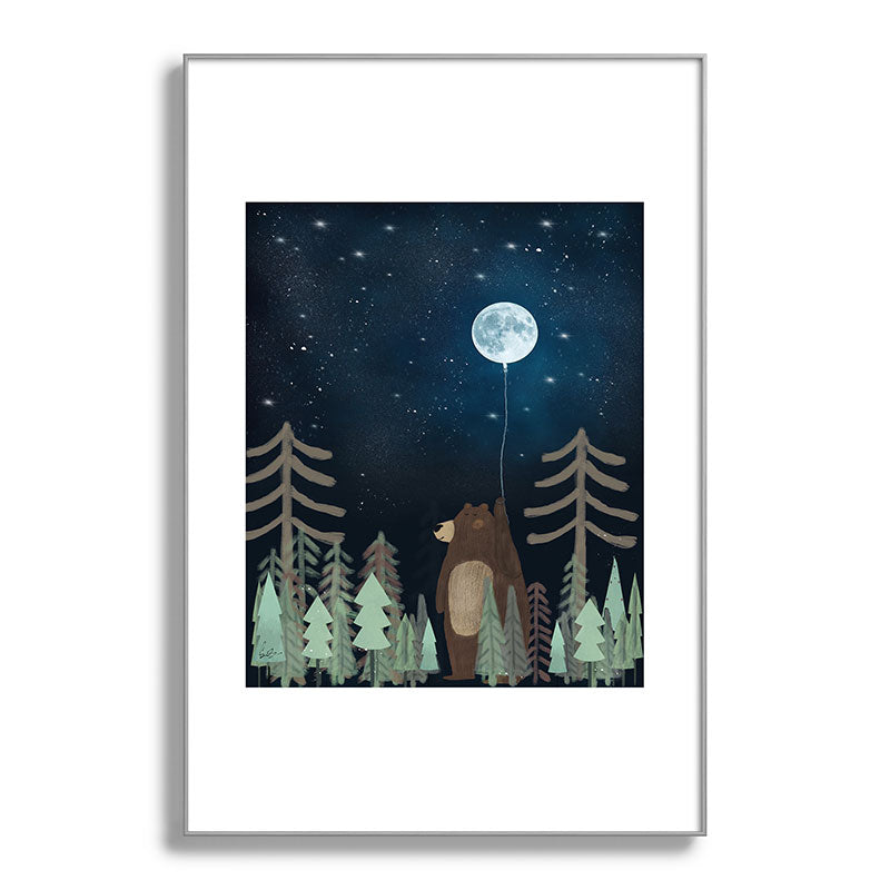 the moon balloon Framed Art Print Gallery Image 138