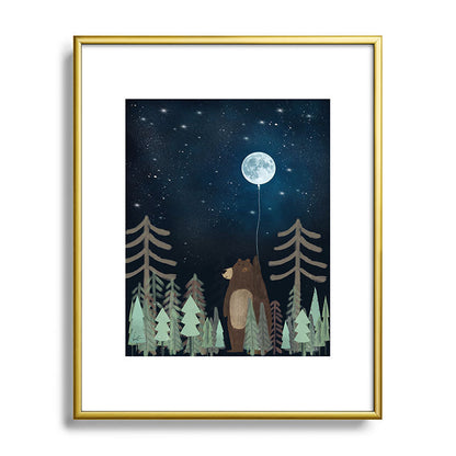 the moon balloon Framed Art Print Gallery Image 121