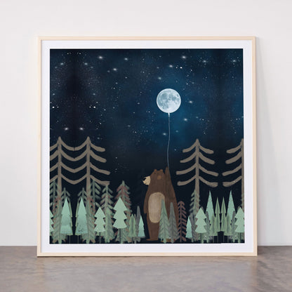 the moon balloon Framed Art Print Gallery Image 33