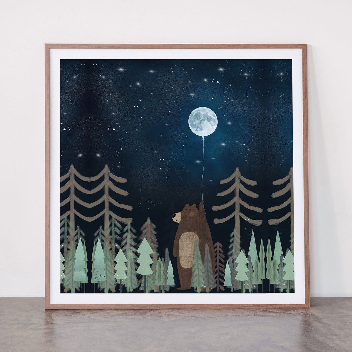 the moon balloon Framed Art Print Gallery Image 21
