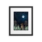 the moon balloon Framed Art Print Gallery Image 1