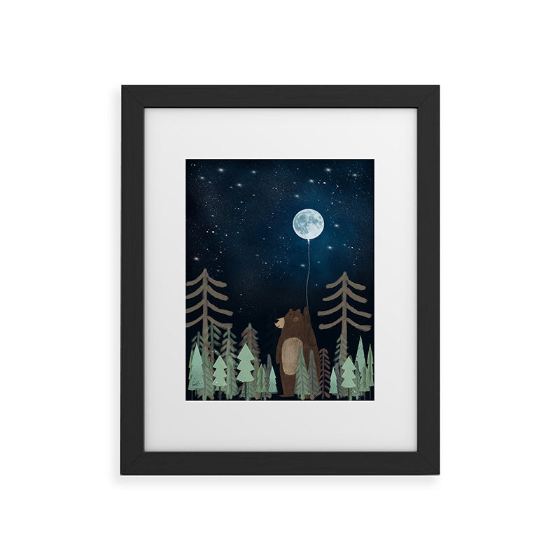 the moon balloon Framed Art Print Gallery Image 40