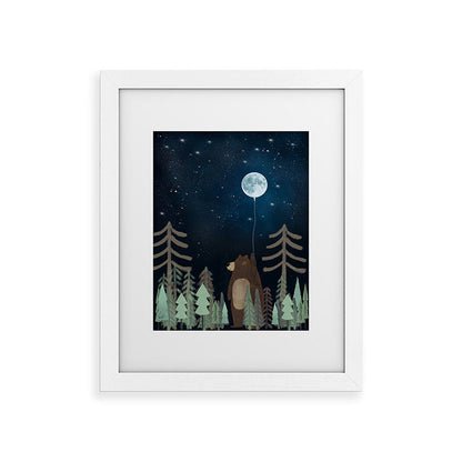 the moon balloon Framed Art Print Gallery Image 75