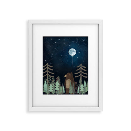 the moon balloon Framed Art Print Gallery Image 36