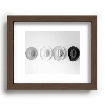 Cowboy Hat Wall - Black and White Framed Art Print Gallery Image 63