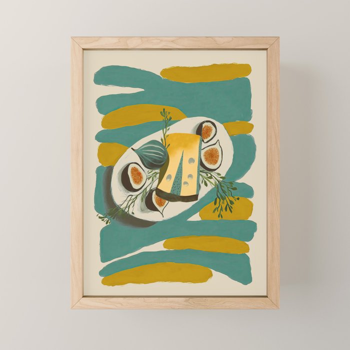 Modern Fig Still Life Mini Art Print Gallery Image 1