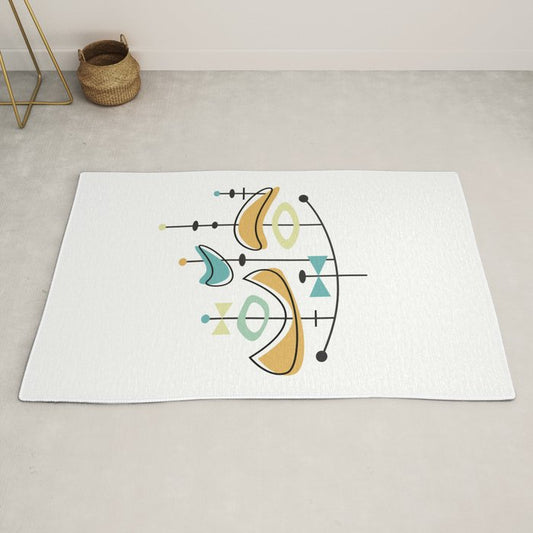 Mid Century Modern Abstract Atomic Age Rug Gallery Image 2