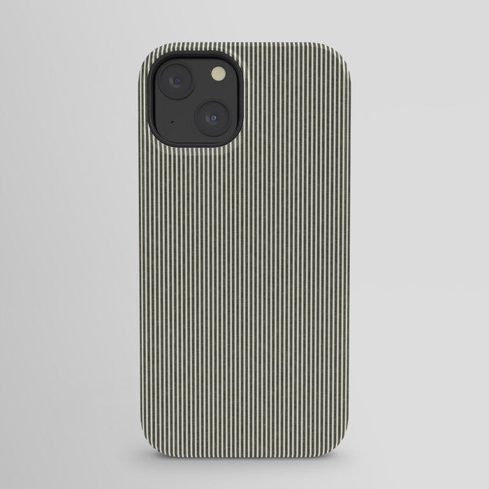 linen textured stripes - olive green iPhone Case Gallery Image 29
