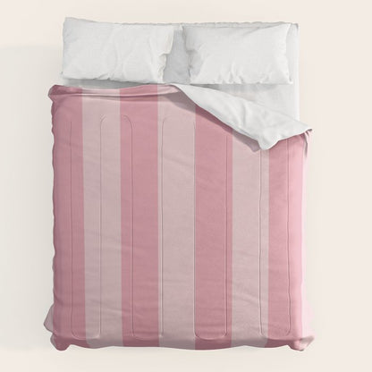Rich Velvet Pink Rose Wide Cabana Stripes Comforter Gallery Image 7