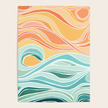 Sea and Sky Abstract Landscape Poster Gallery Image 1