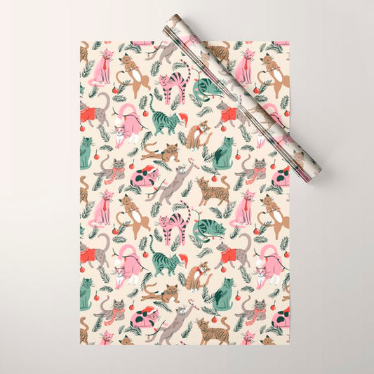 Silly Christmas Cats Wrapping Paper Gallery Image 1