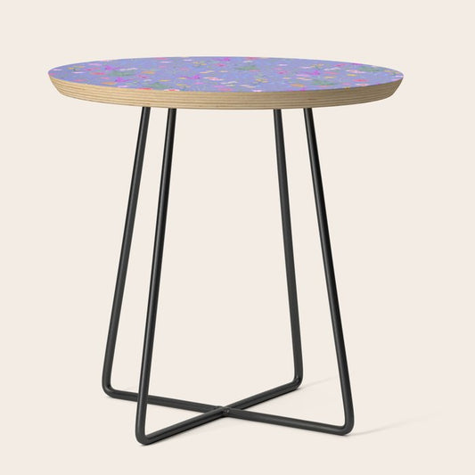 blue meadows colorful floral pattern Side Table Gallery Image 2
