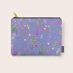 blue meadows colorful floral pattern Carry All Pouch Gallery Image 1