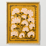 Ever blooming good vibes mustard yellow Serving Tray Gallery Image 1