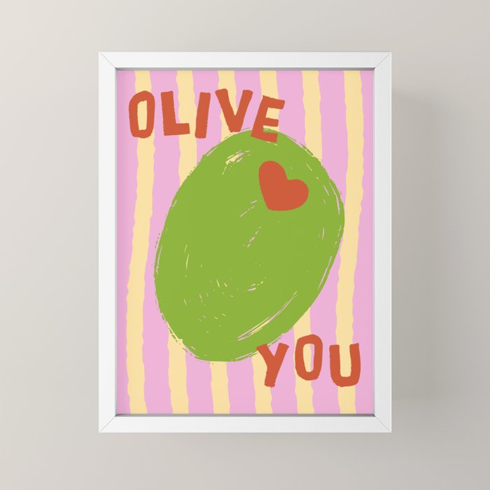 Love You Olive Kitchen Art Mini Art Print Gallery Image 4