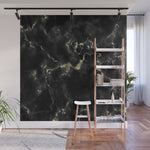 Modern abstract black gold trendy marble Wall Mural Gallery Image 1