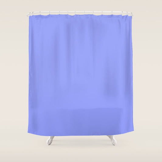 Pastel Periwinkle Solid Color Shower Curtain Gallery Image 1