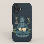 Cat Meditation Buddhism Buddha by Tobe Fonseca iPhone Case Gallery Image 1