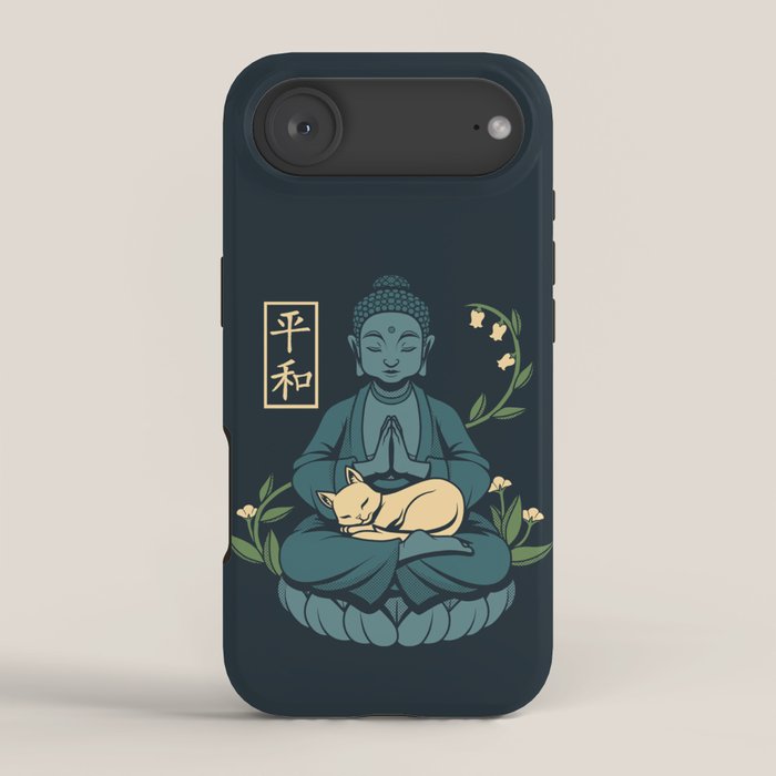 Cat Meditation Buddhism Buddha by Tobe Fonseca iPhone Case Gallery Image 2