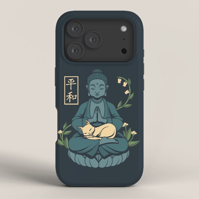 Cat Meditation Buddhism Buddha by Tobe Fonseca iPhone Case Gallery Image 3