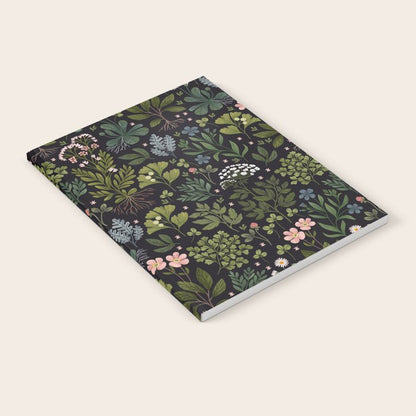 Herbarium ~ vintage inspired botanical art print ~ black Notebook Gallery Image 2