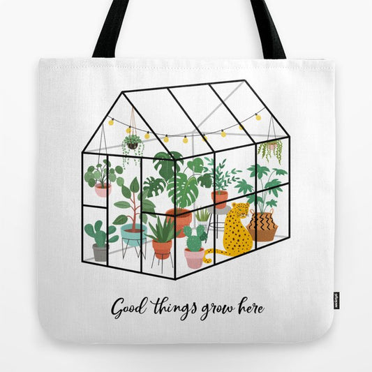 Good Things Grow Here Illustrated Quote Tote Bag Gallery Image 2
