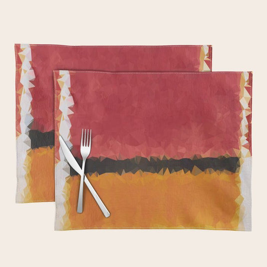 Untitled After Rothko Low Poly Geometric Triangles Placemat Gallery Image 1
