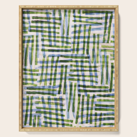 Abstract Linocut Pattern #8 Serving Tray Gallery Image 1