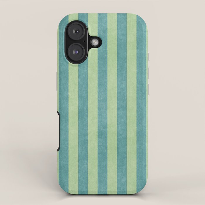 STRIPES - 005 - teal and green iPhone Case Gallery Image 1