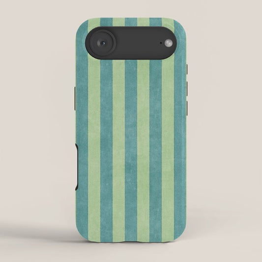 STRIPES - 005 - teal and green iPhone Case Gallery Image 2