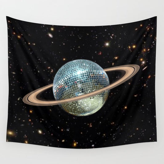 Saturn Disco II Wall Tapestry Gallery Image 1