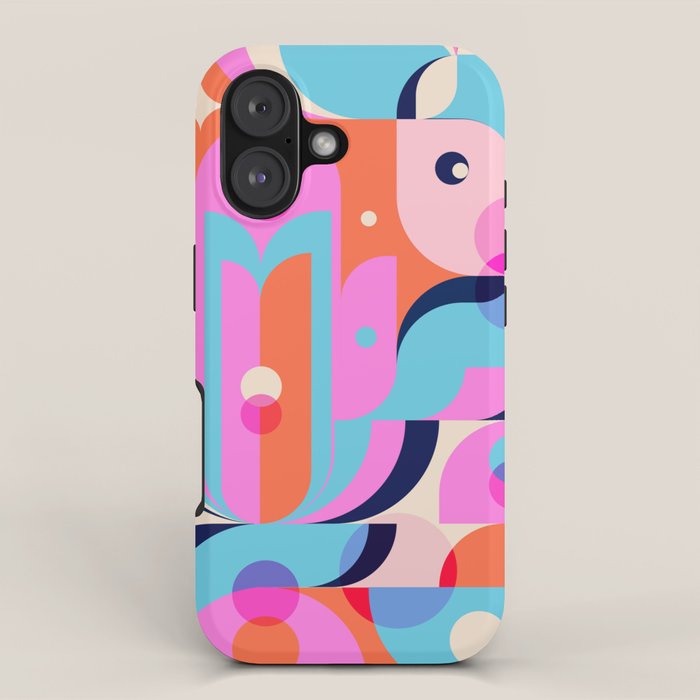 Blue Pink Girl iPhone Case Gallery Image 1
